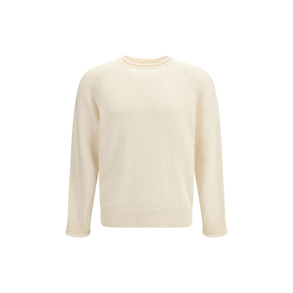 Umit Benan Beige Cotton Sweatshirt for Men