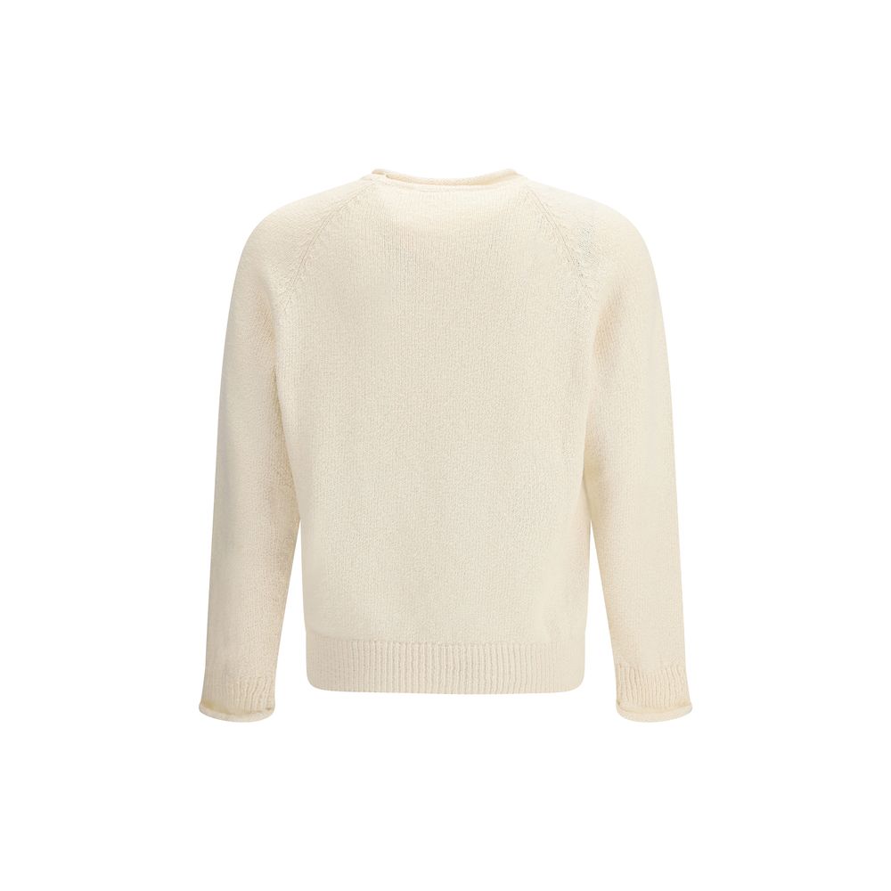 Umit Benan Beige Cotton Sweatshirt for Men