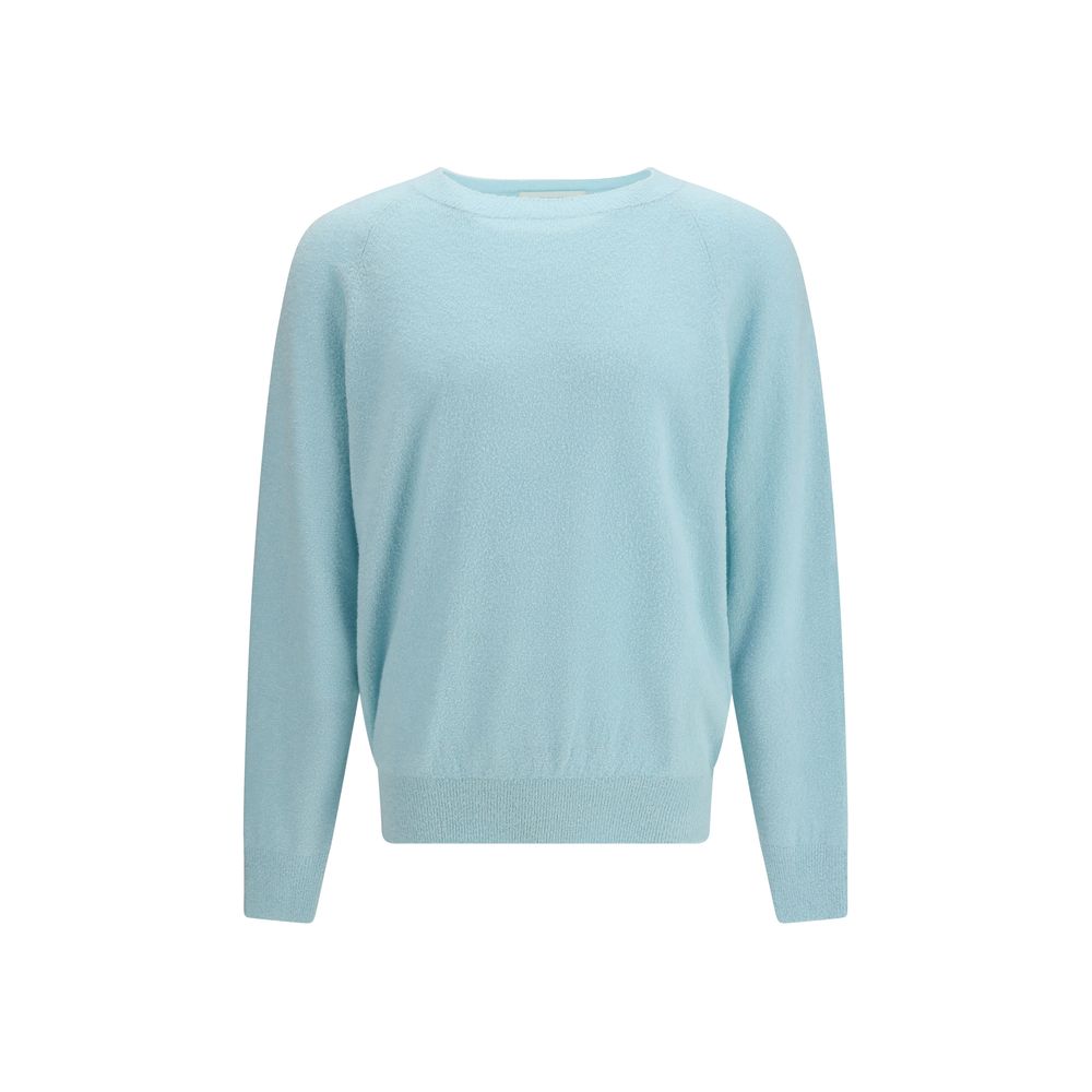 Umit Benan Blue Silk Sweatshirt - Contemporary Elegance
