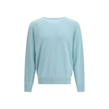 Umit Benan Blue Silk Sweatshirt - Contemporary Elegance