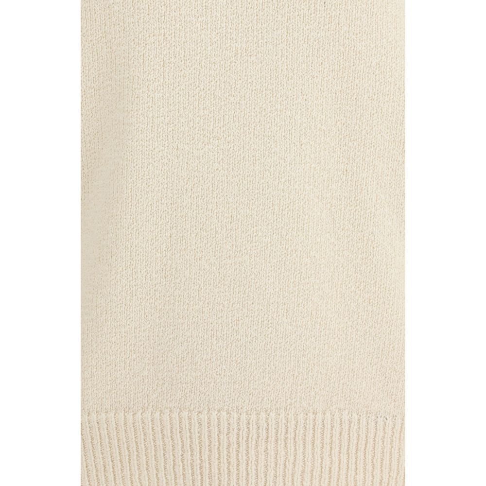 Umit Benan Beige Cotton Sweatshirt for Men