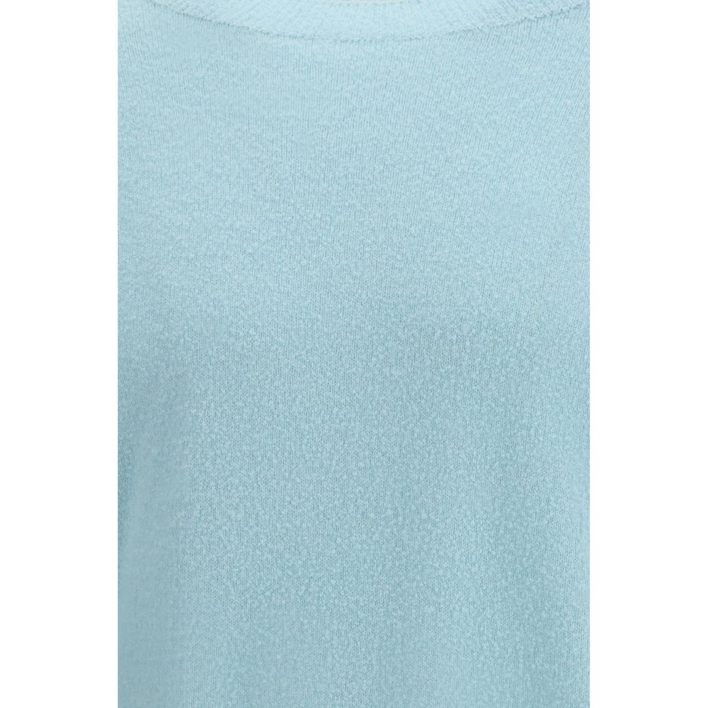 Umit Benan Blue Silk Sweatshirt - Contemporary Elegance