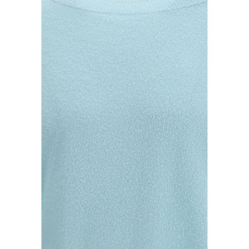 Umit Benan Blue Silk Sweatshirt - Contemporary Elegance