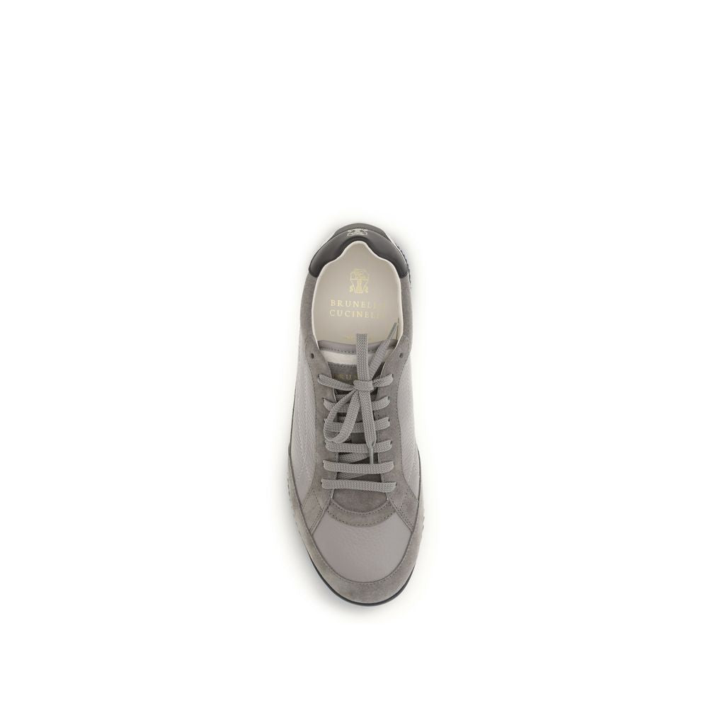 Baskets en daim grises Brunello Cucinelli
