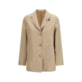 Lardini Beige Wool Oves Aries Full-Length Jacket
