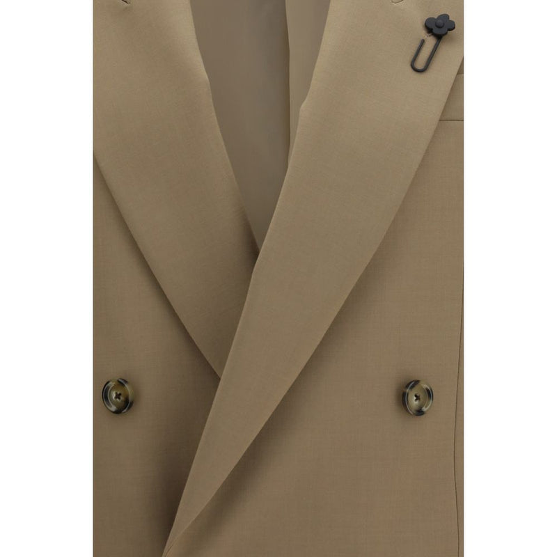 Lardini Beige Wool Oves Aries Blazer - Elegant Double-Breasted Design