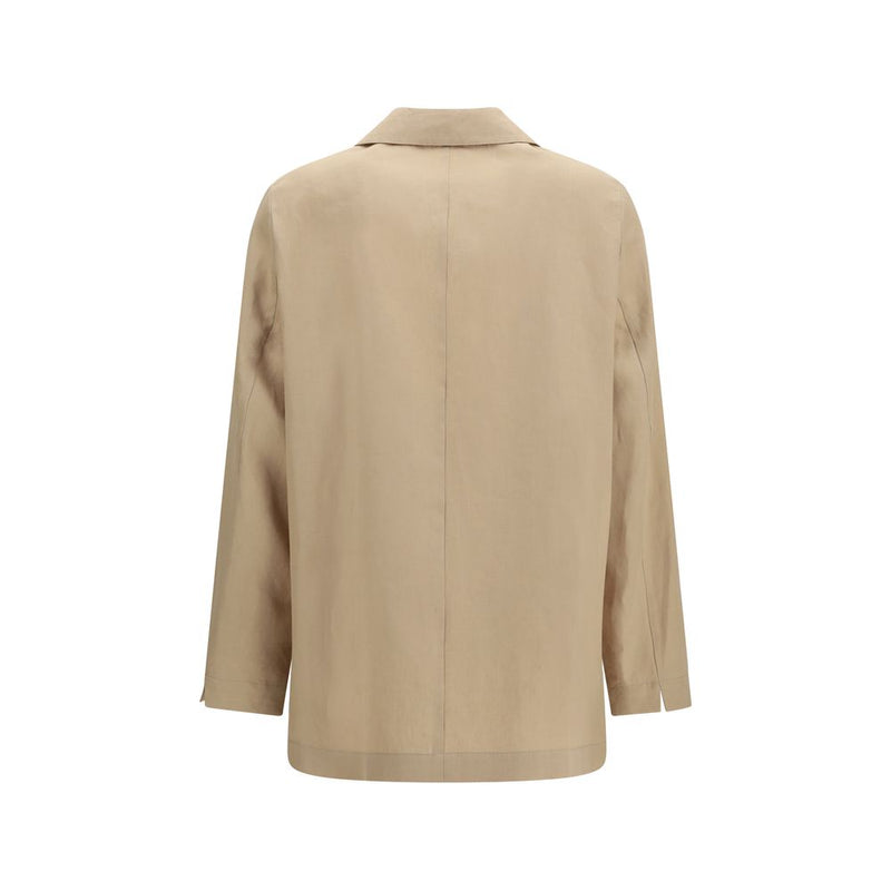 Lardini Beige Wool Oves Aries Full-Length Jacket