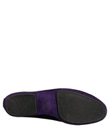 Dolce & Gabbana Violet Velvet Slip-On Loafers for Men