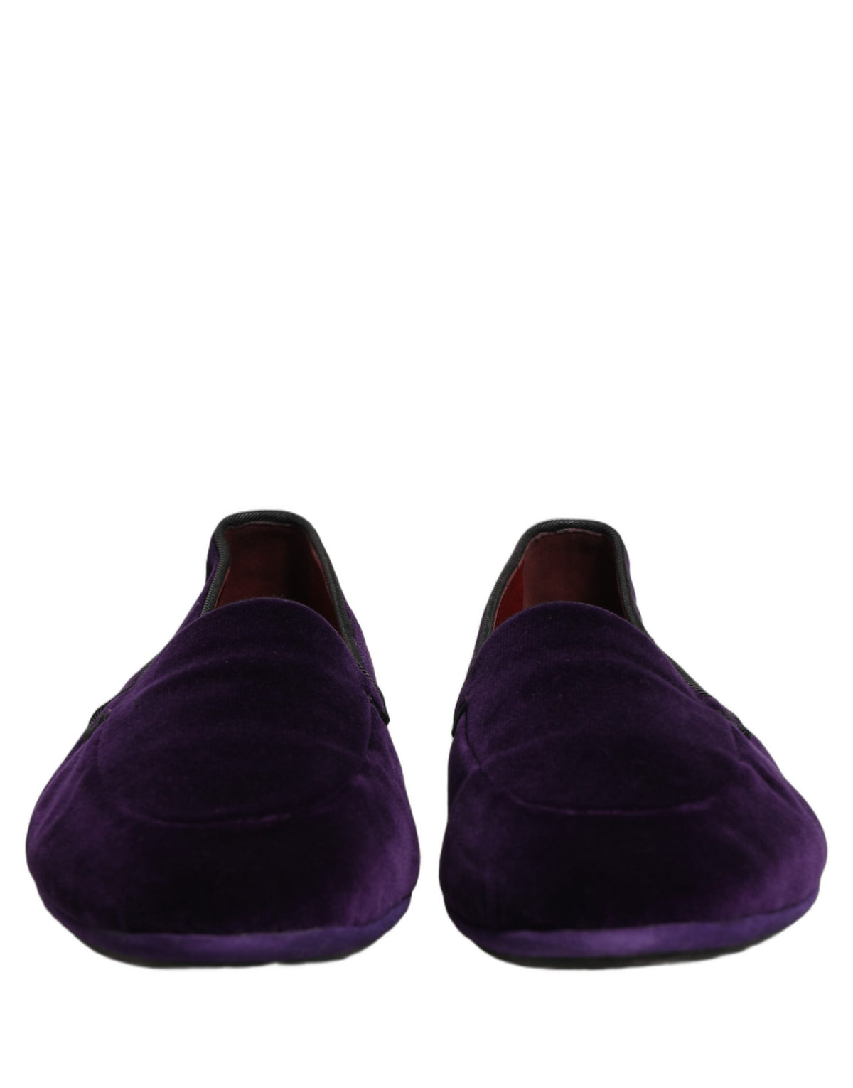 Dolce & Gabbana Violet Velvet Slip-On Loafers for Men