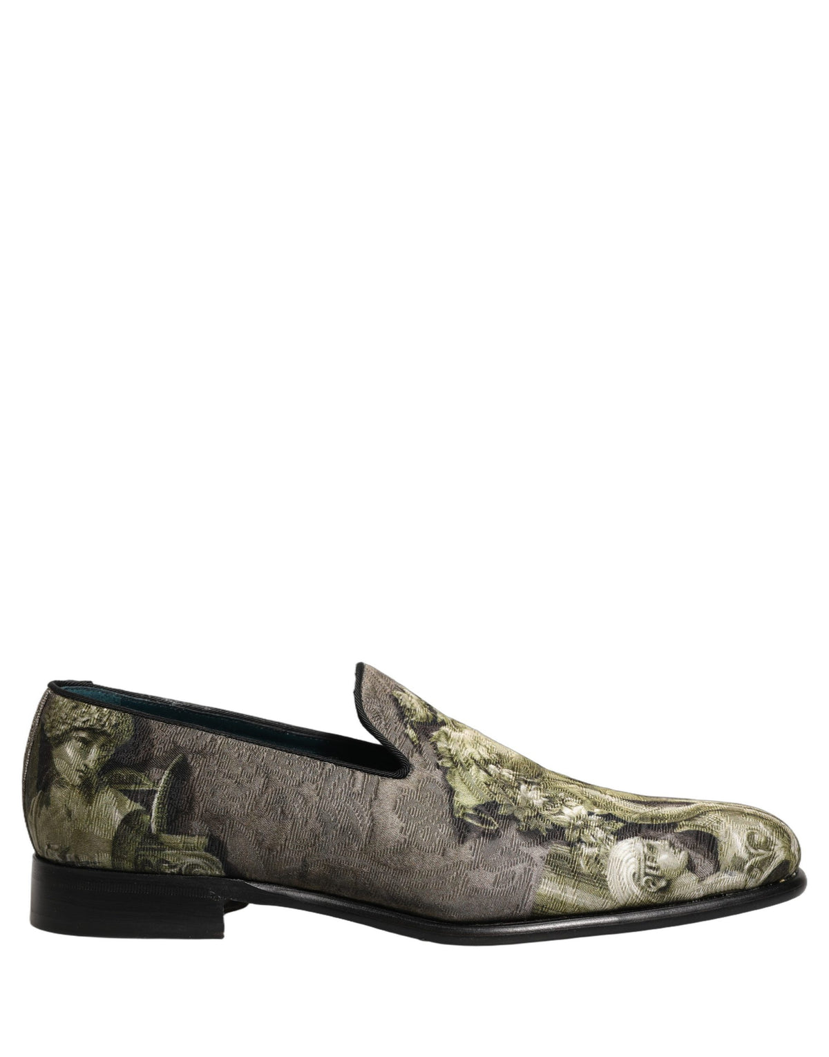 Dolce & Gabbana Brown Baroque Print Slip-On Loafers for Men