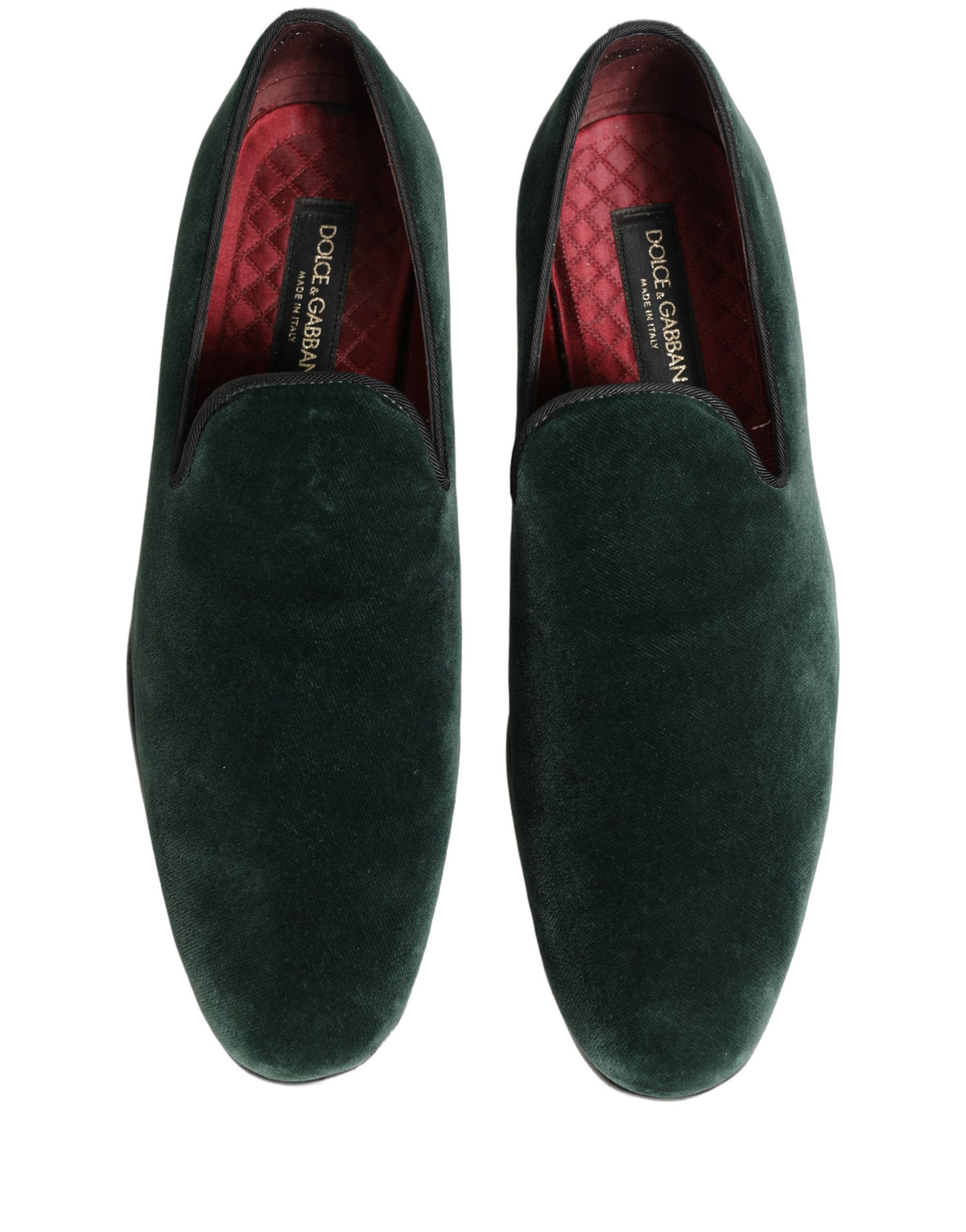 Dolce & Gabbana Green Suede Formal Slip-On Loafers for Men