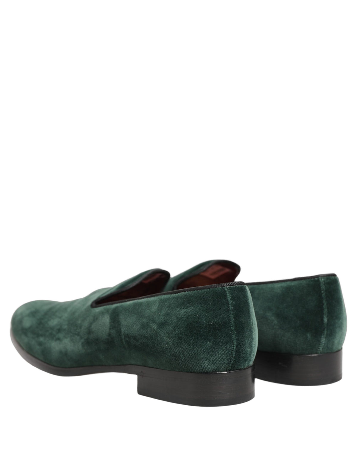 Dolce & Gabbana Green Suede Formal Slip-On Loafers for Men