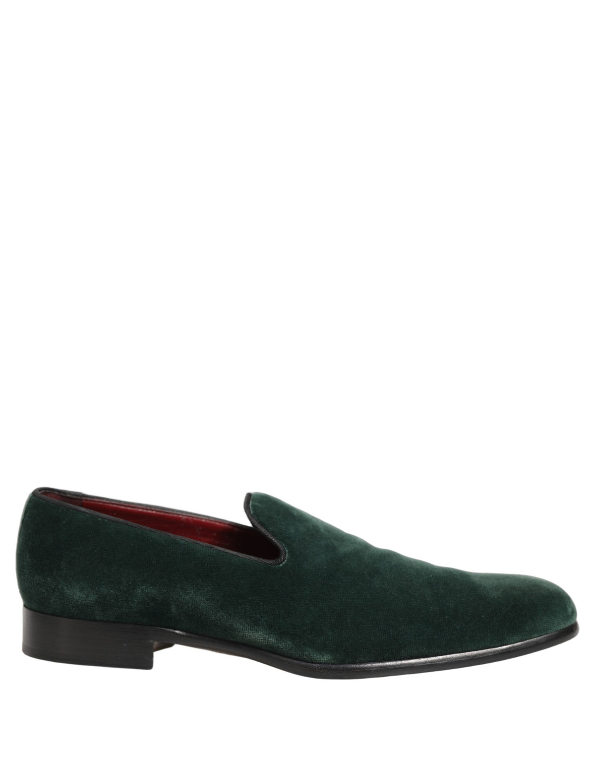 Dolce & Gabbana Green Suede Formal Slip-On Loafers for Men