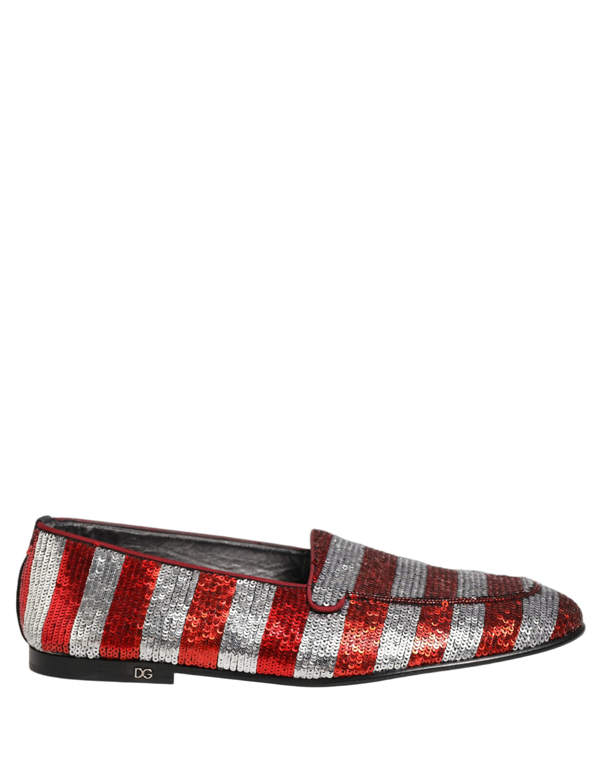 Dolce & Gabbana Multicolor Flag Sequin Dress Loafers