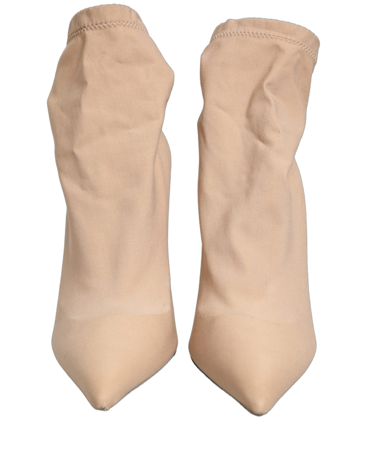 Dolce & Gabbana Beige Stretch Socks Heels Ankle Boots