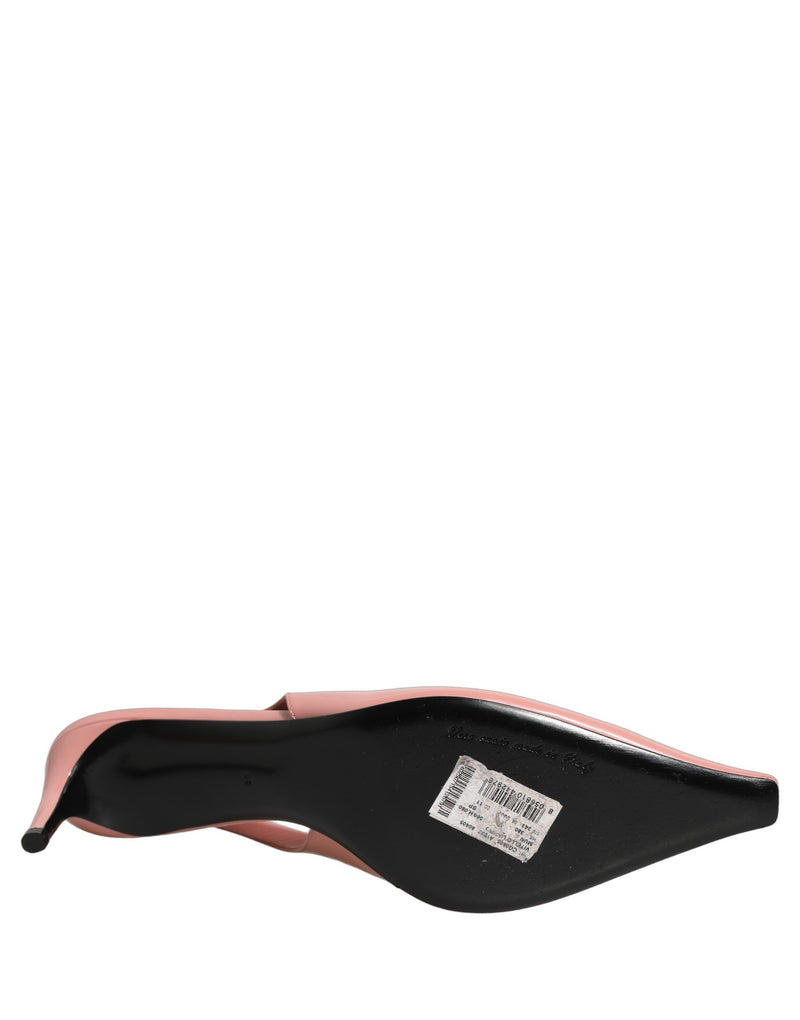 Dolce & Gabbana Pink Leather Slingback Heels for Women