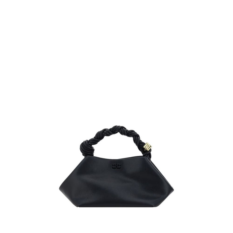 Sac à main Ganni en cuir recyclé noir