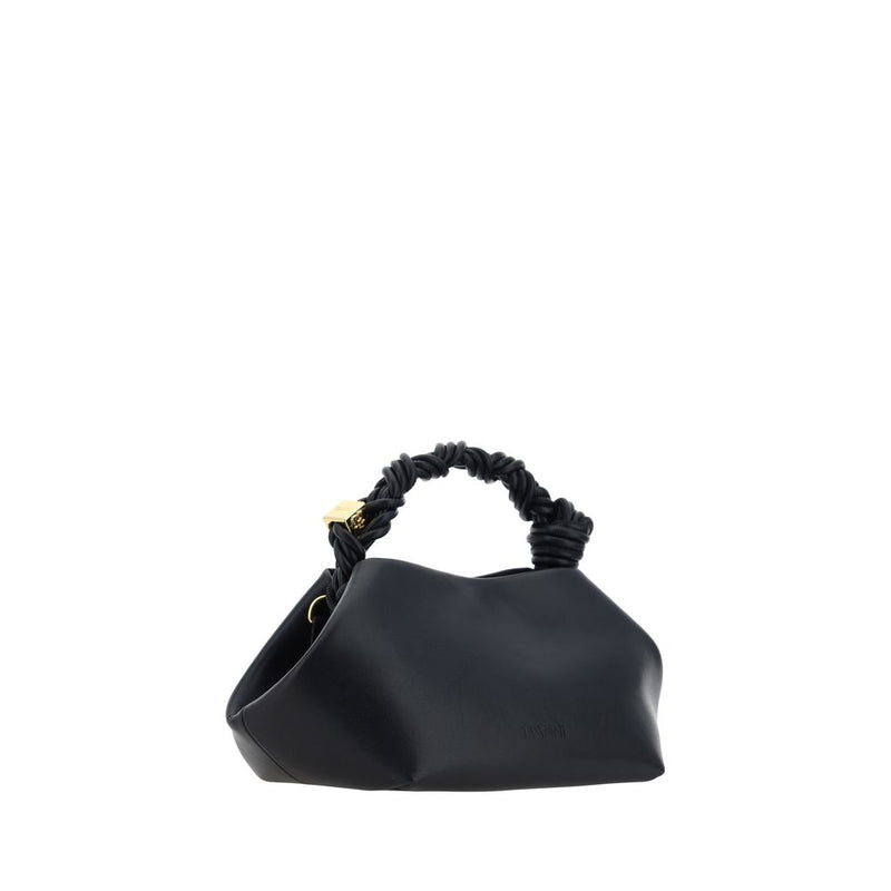 Sac à main Ganni en cuir recyclé noir