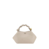 Ganni White Calf Leather Bos Taurus Handbag - Élégante et Durable