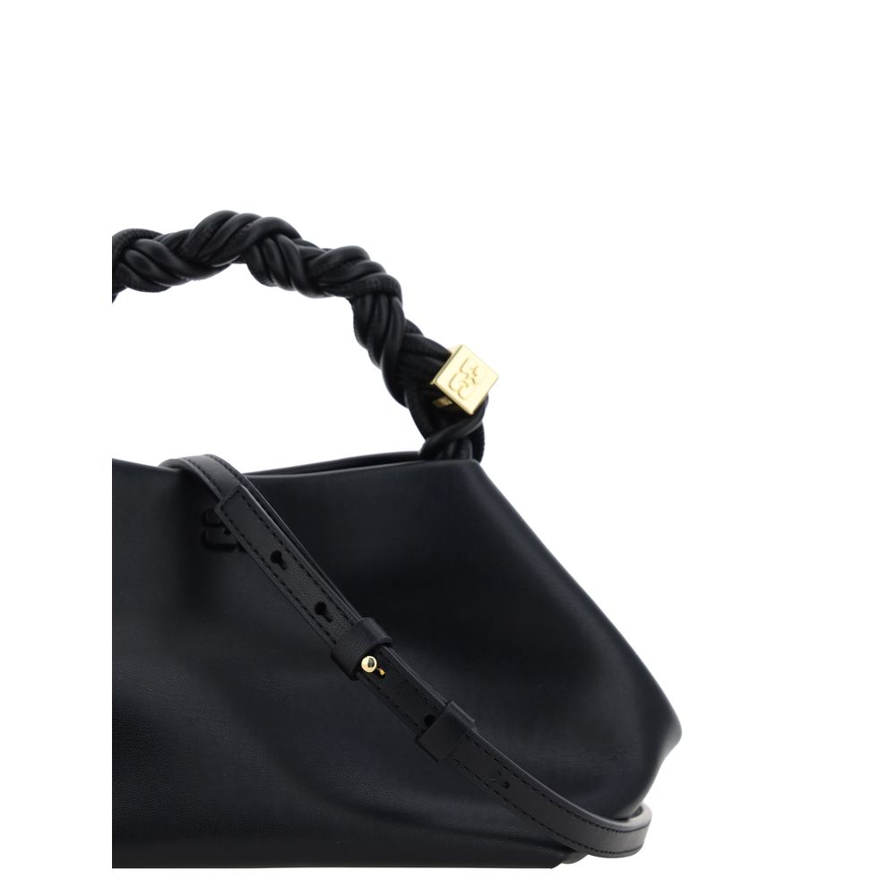 Ganni Black Recycled Leather Handbag