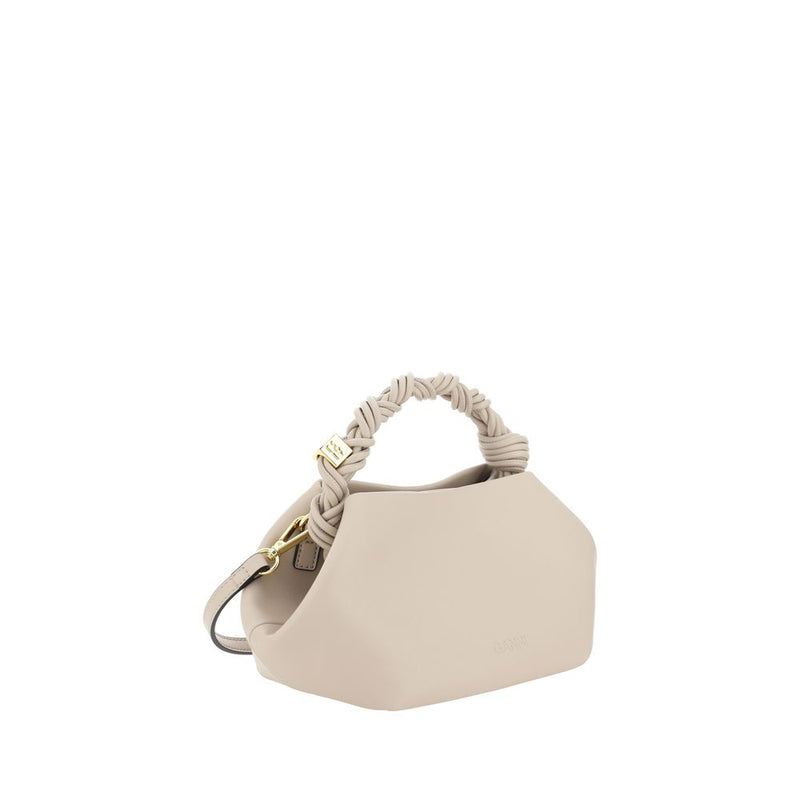 Ganni White Calf Leather Bos Taurus Handbag - Élégante et Durable