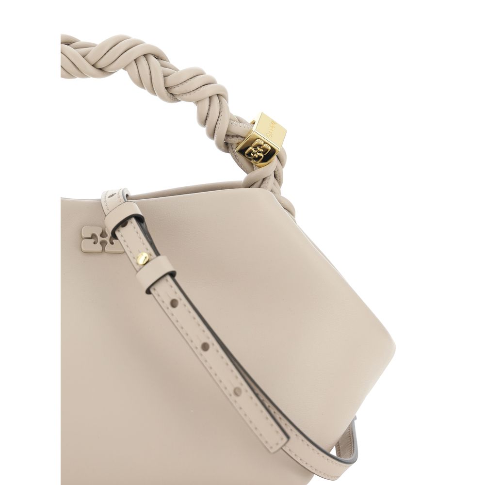 Ganni White Calf Leather Bos Taurus Handbag - Élégante et Durable