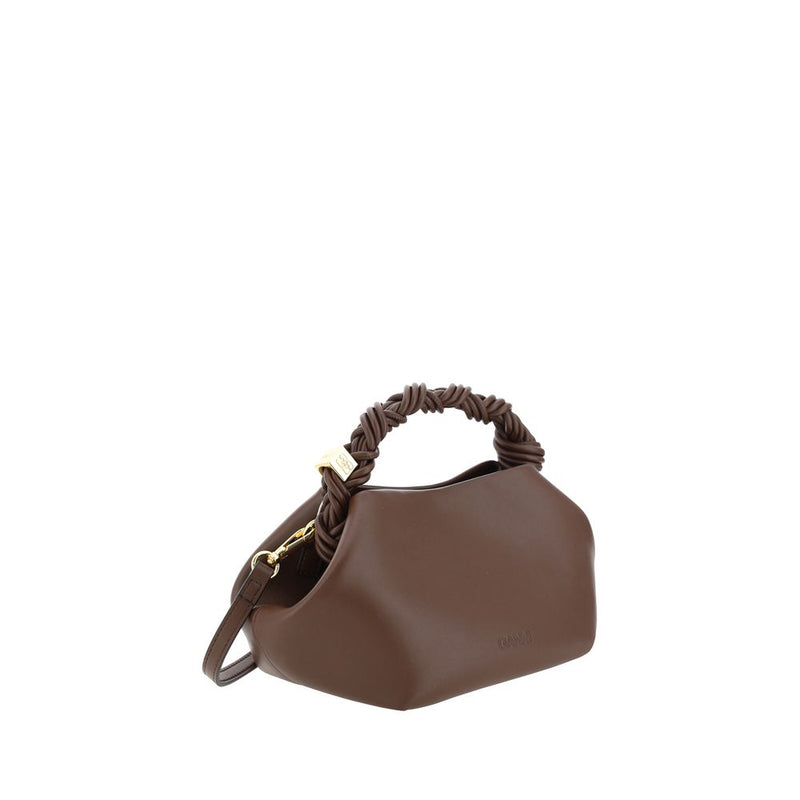 Ganni Brown Recycled Leather Mini Bou Handbag