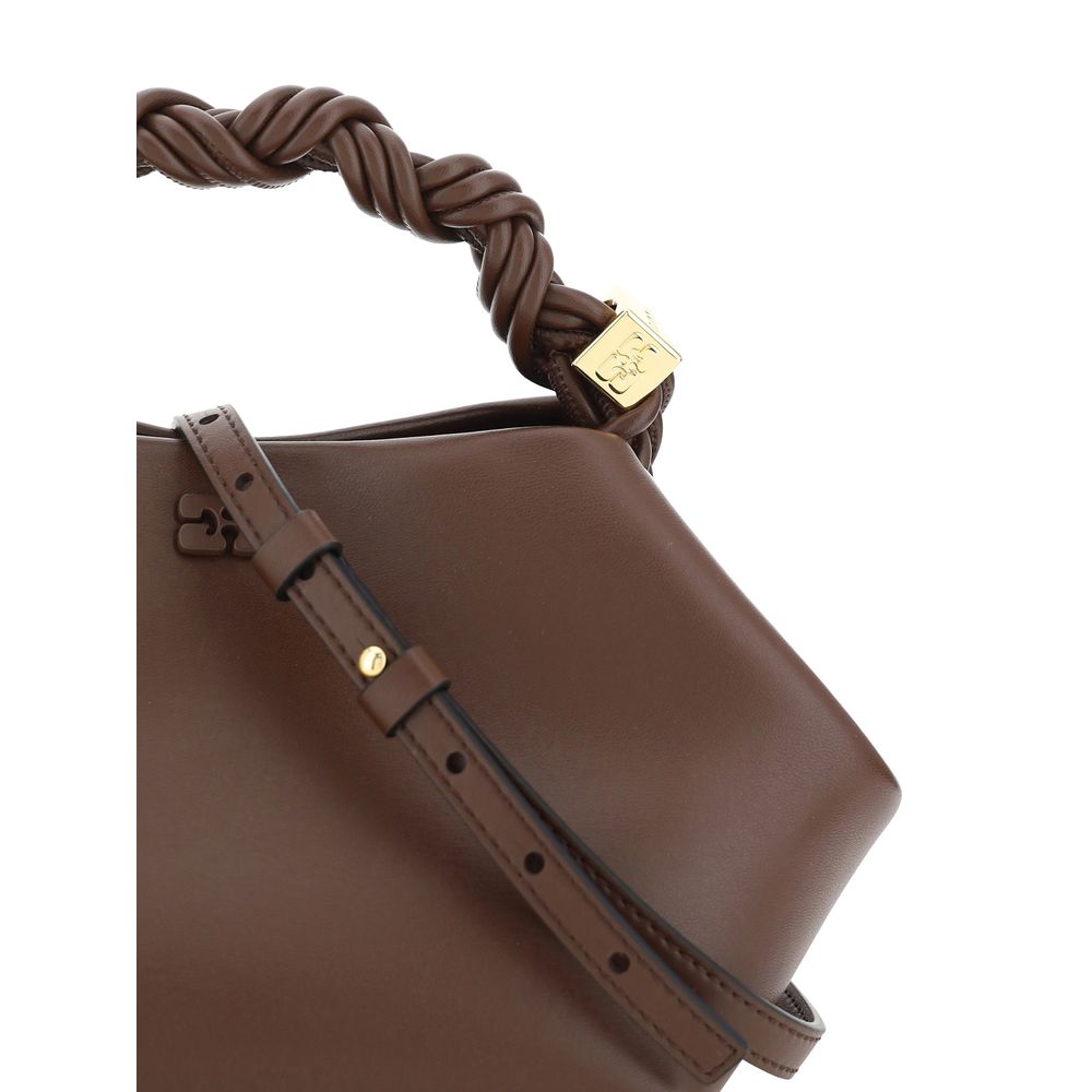 Ganni Brown Recycled Leather Mini Bou Handbag
