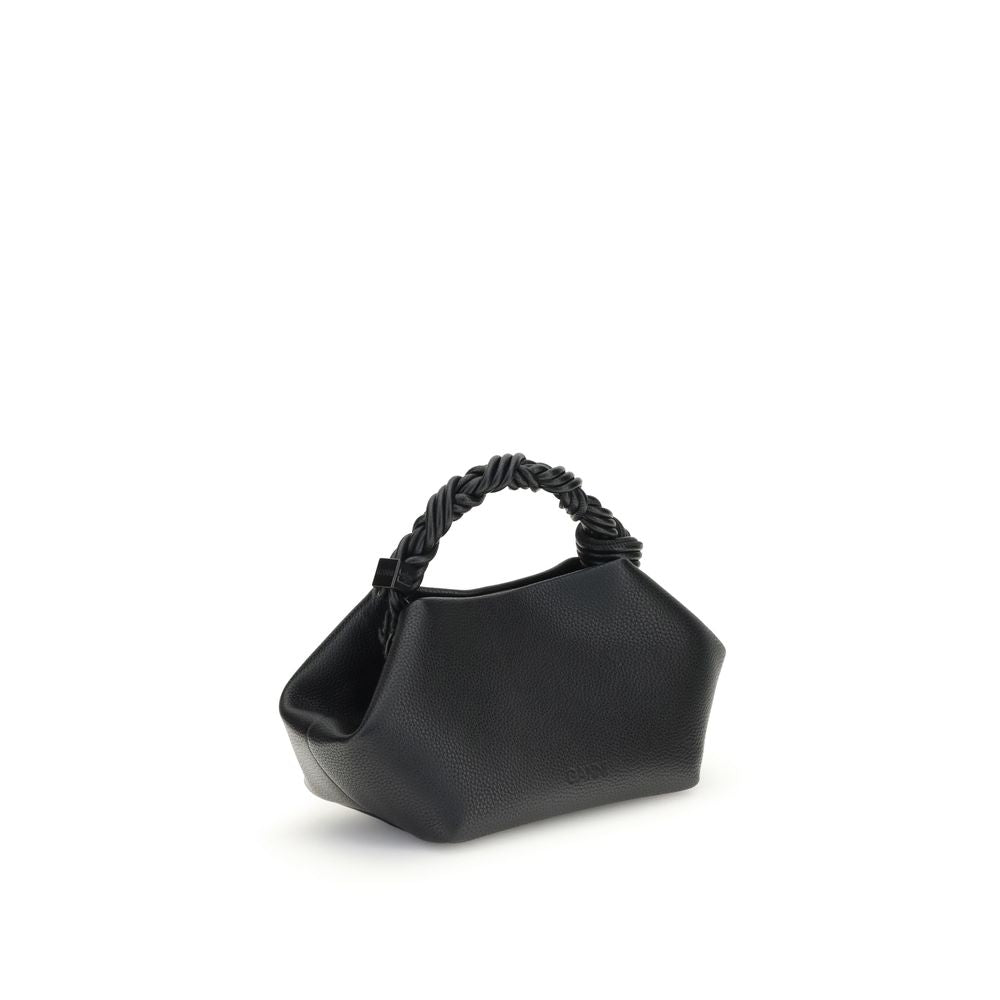 Ganni Black Recycled Polyester Handbag - Bou Small Grained