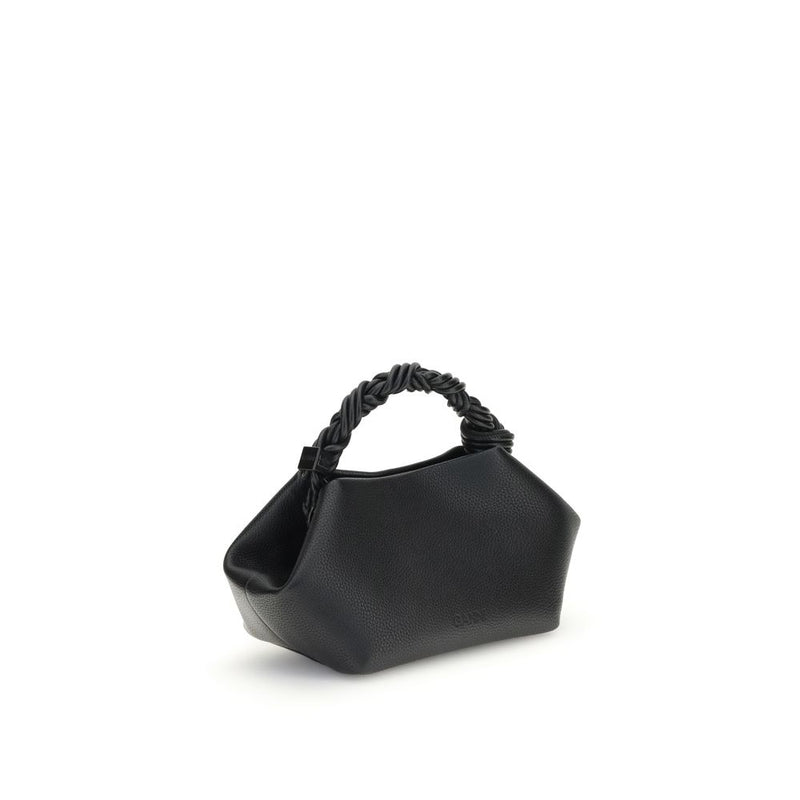 Ganni Black Recycled Polyester Handbag - Bou Small Grained