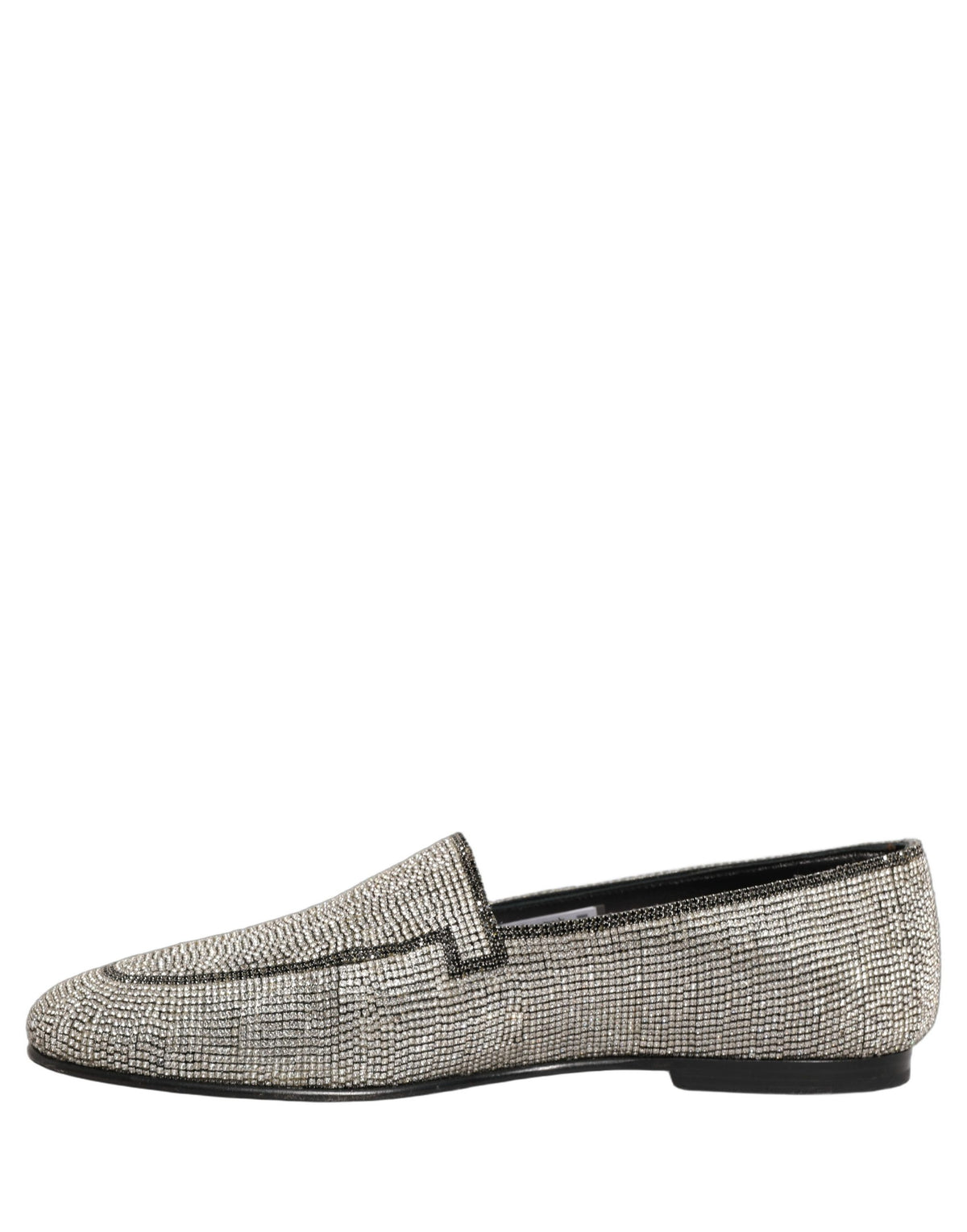 Mocassins pour Hommes Dolce & Gabbana en Argent Ornés de Cristaux