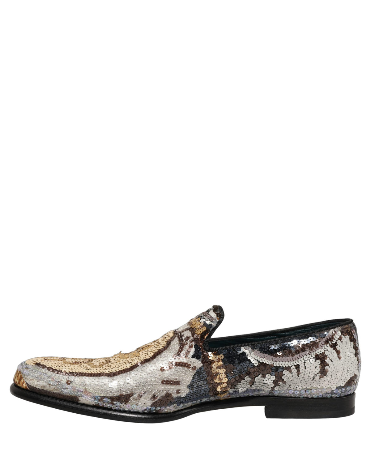 Dolce & Gabbana Multicolor Embroidered Sequin Loafers