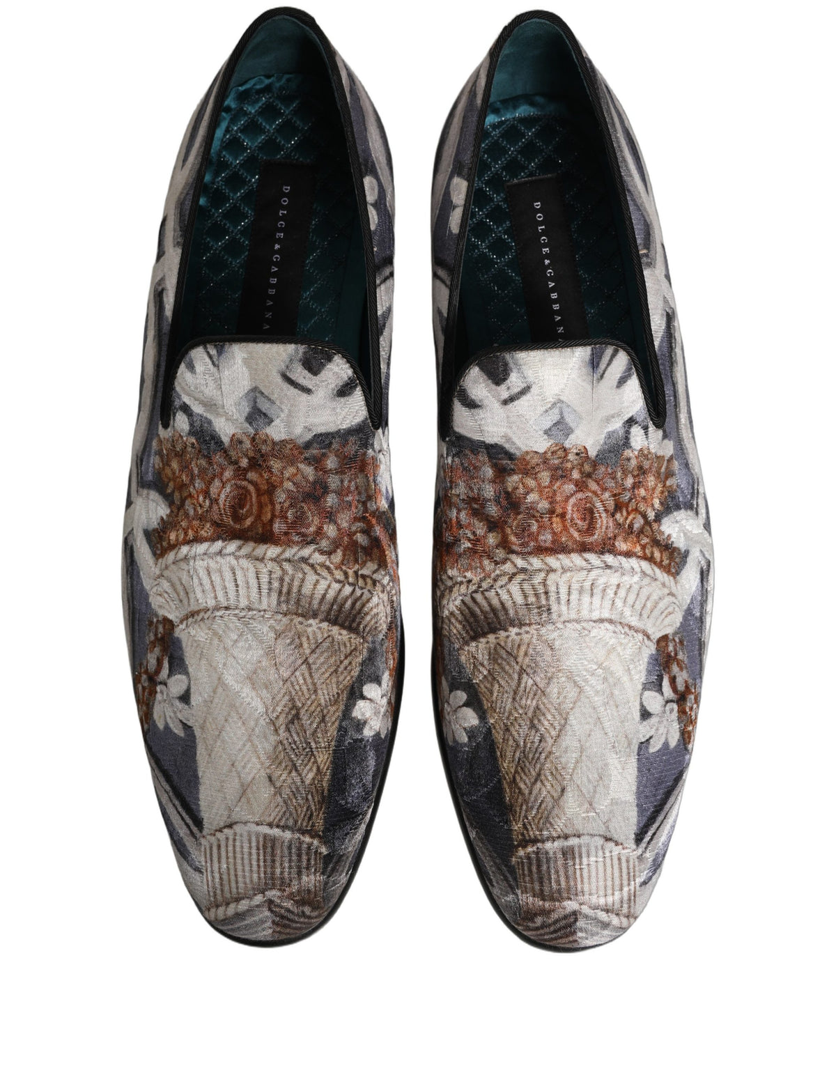 Dolce & Gabbana Multicolor Floral Tapestry Embroidery Loafers