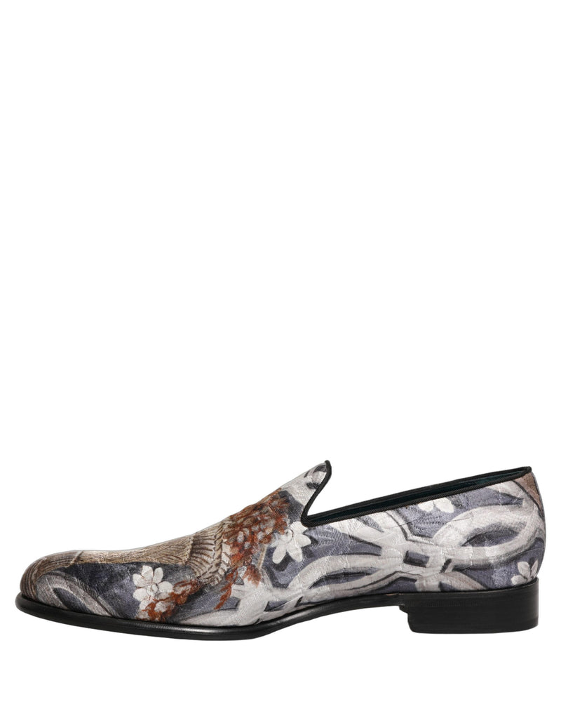 Dolce & Gabbana Multicolor Floral Tapestry Embroidery Loafers