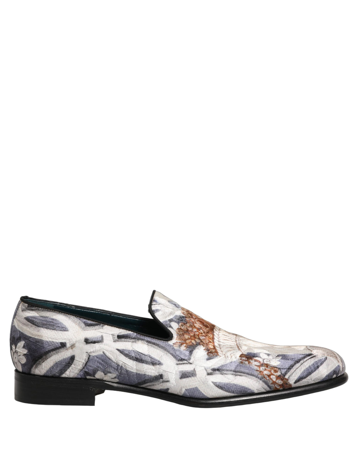 Dolce & Gabbana Multicolor Floral Tapestry Embroidery Loafers