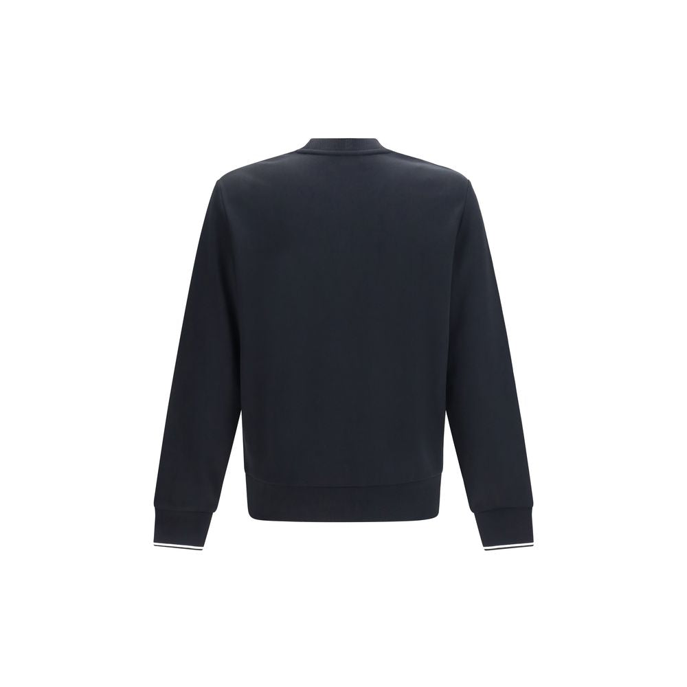 Fred Perry Black Cotton Sweatshirt - Iconic Crewneck Design
