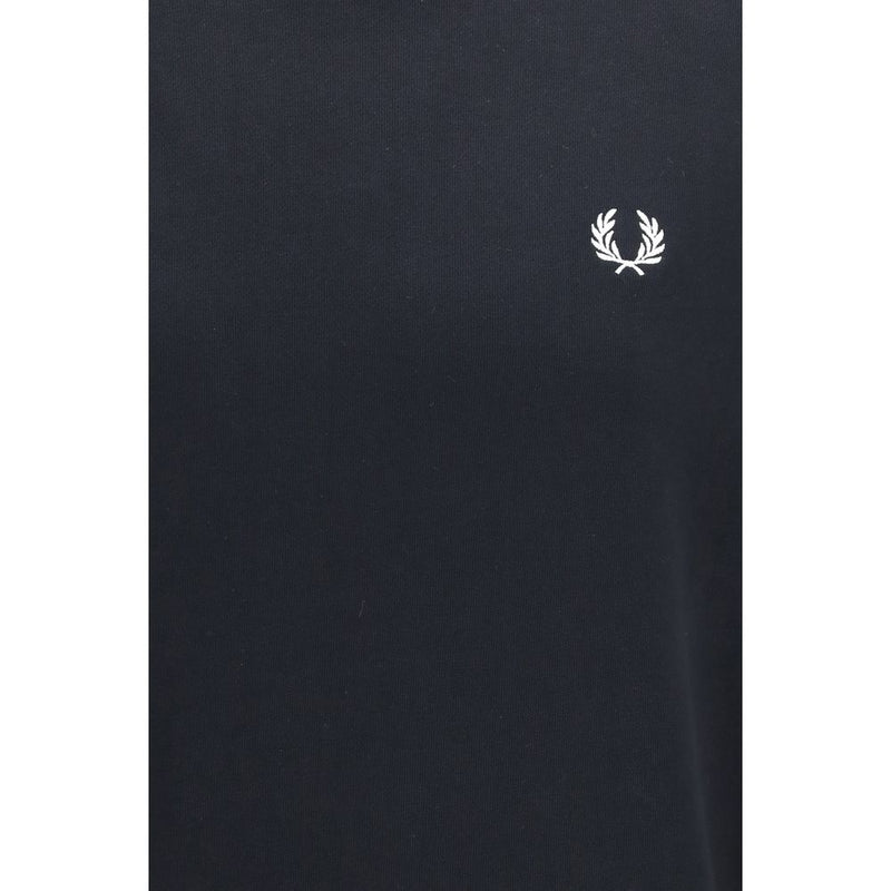 Fred Perry Black Cotton Sweatshirt - Iconic Crewneck Design