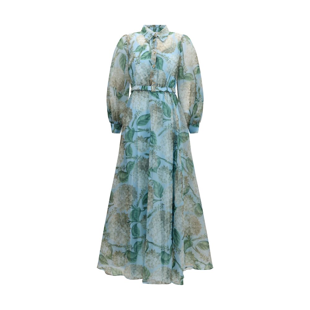 Robe décontractée Nissa bleue en polyester