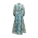Robe décontractée Nissa bleue en polyester