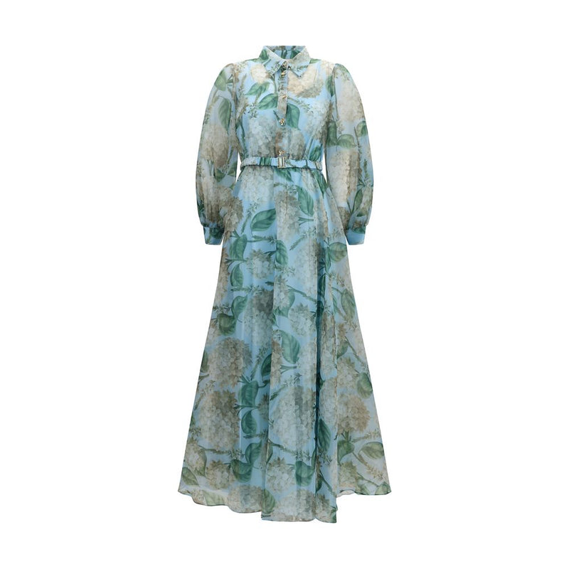 Nissa Blue Polyester Casual Dress