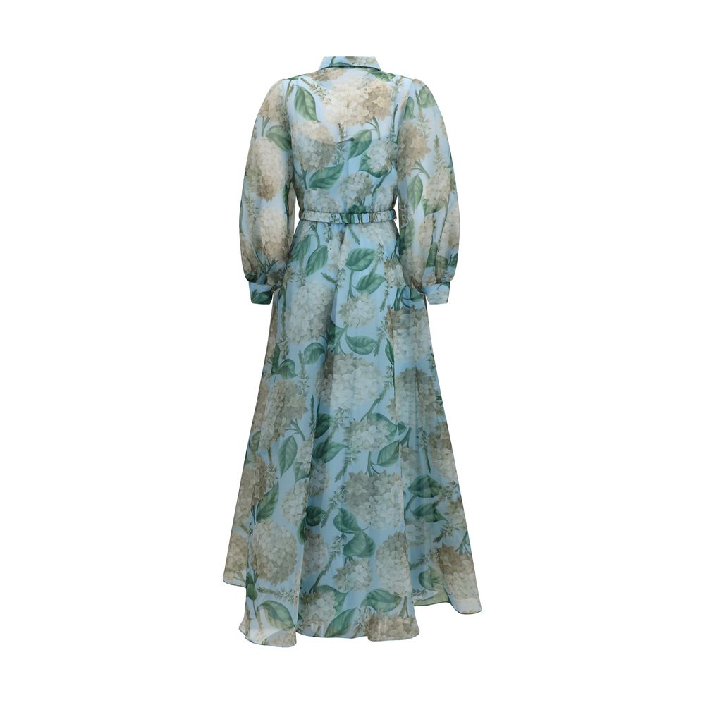 Robe décontractée Nissa bleue en polyester