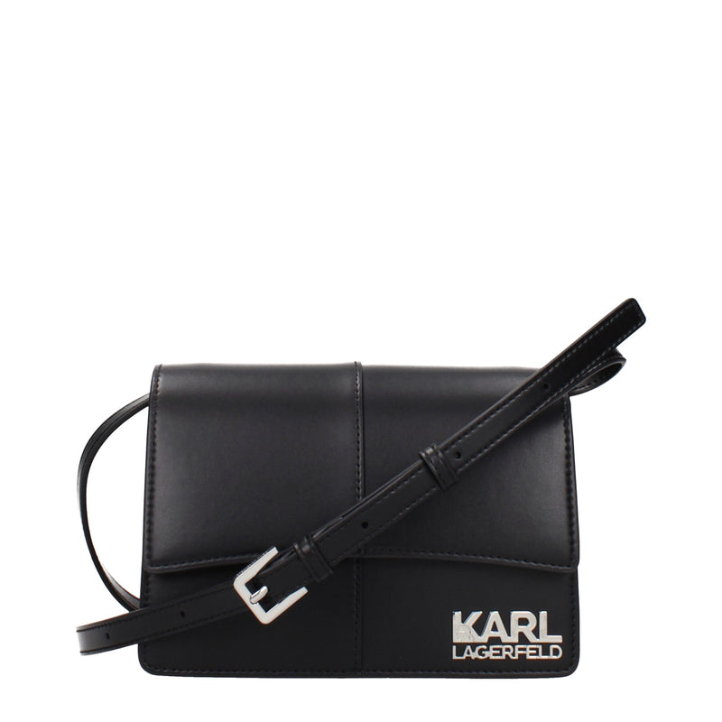 Sac bandoulière en polyéthylène noir Karl Lagerfeld