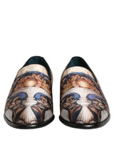 Dolce & Gabbana Multicolor Fruit Print Velvet Loafers