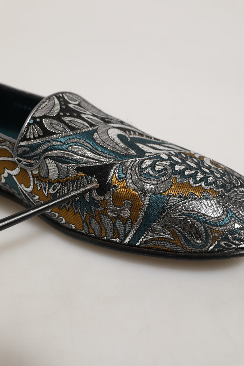 Dolce & Gabbana Multicolor Paisley Brocade Men’s Loafers
