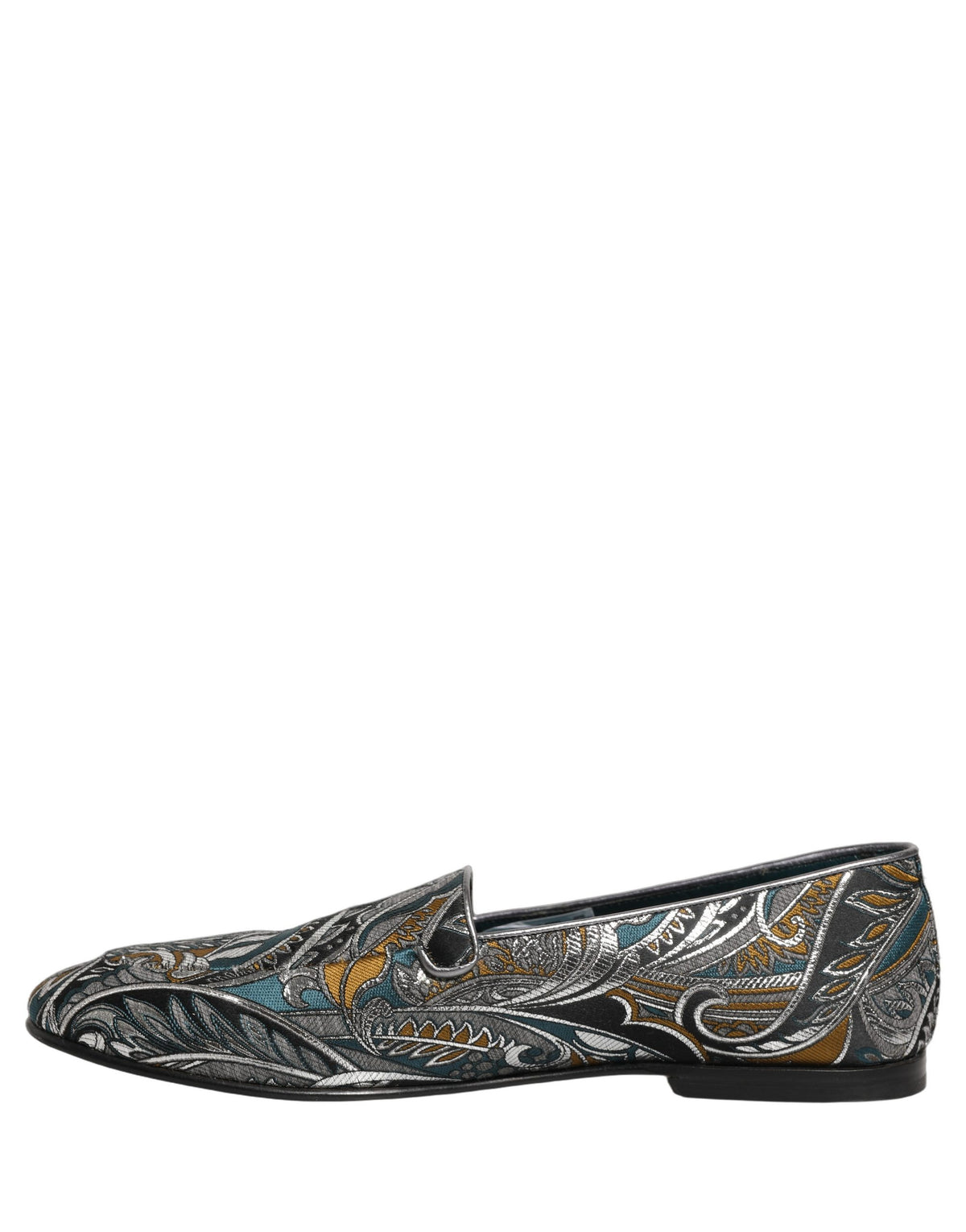 Dolce & Gabbana Multicolor Paisley Brocade Men Loafers Shoes