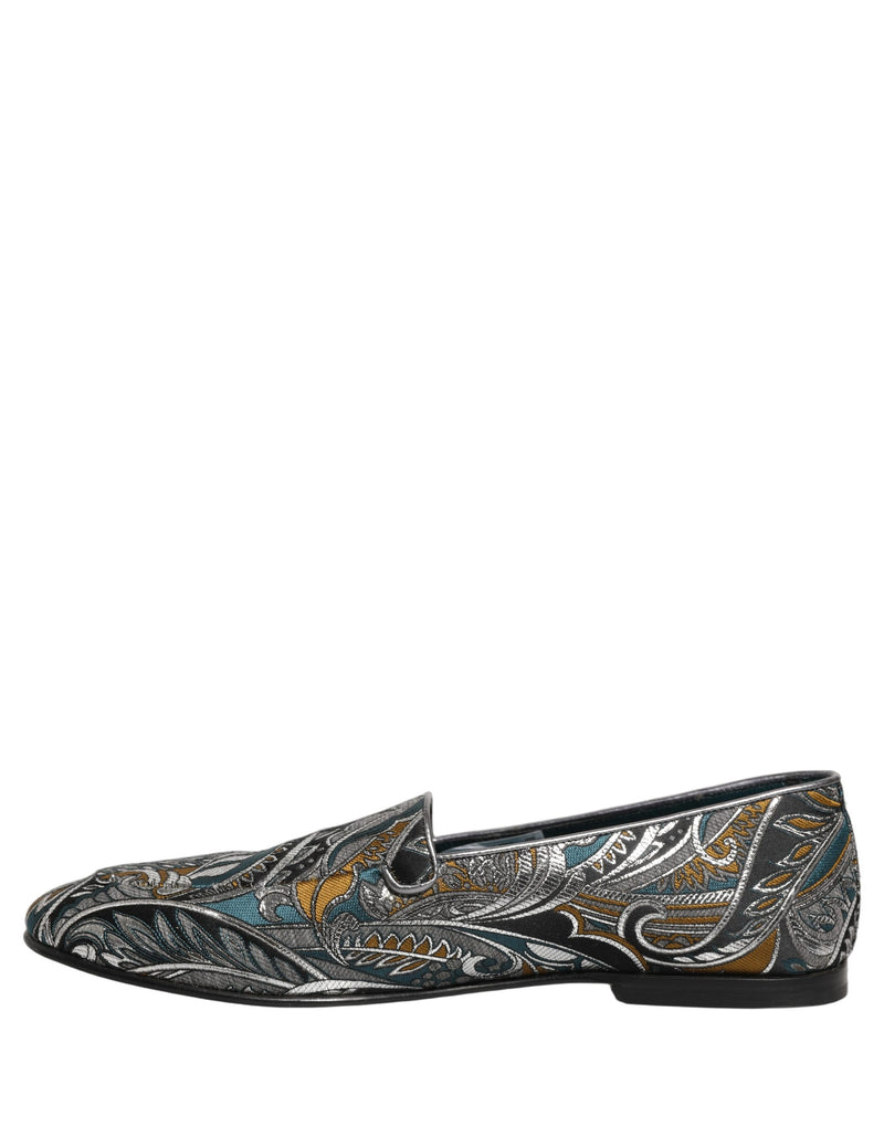 Dolce & Gabbana Multicolor Paisley Brocade Men’s Loafers