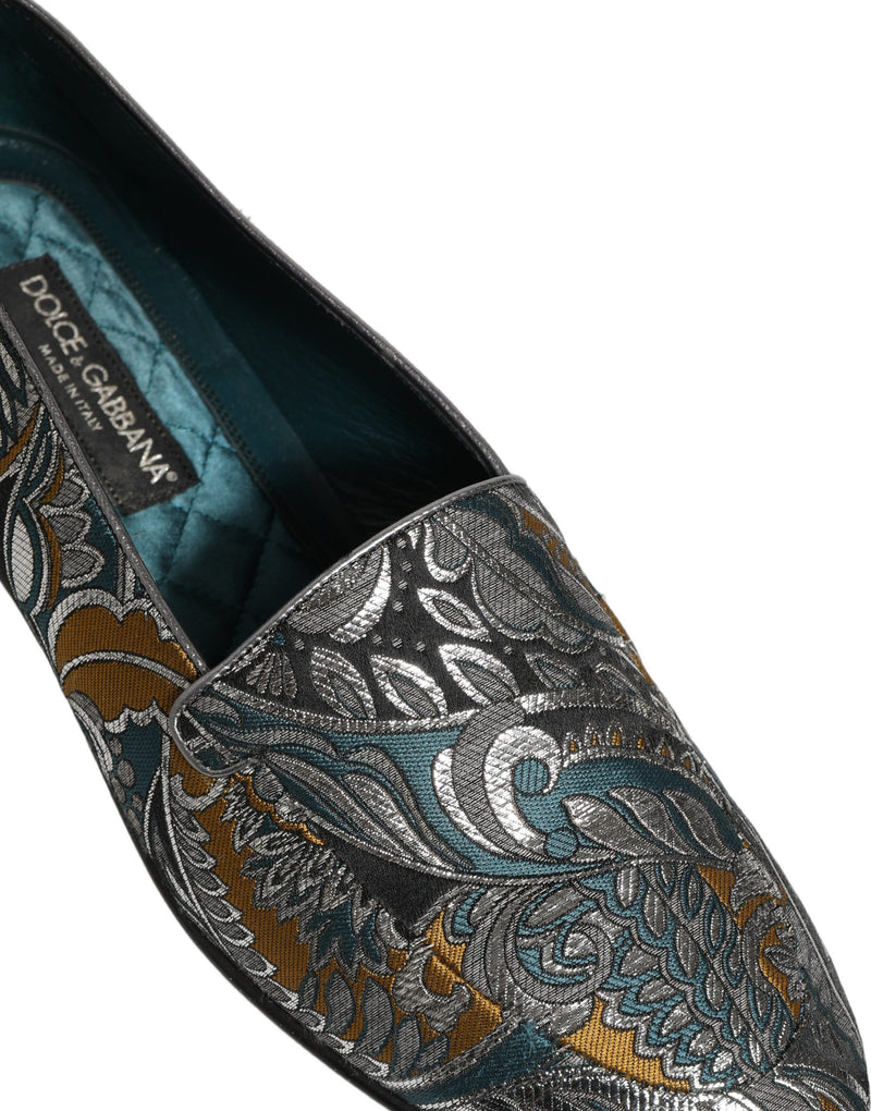 Dolce & Gabbana Multicolor Paisley Brocade Men’s Loafers