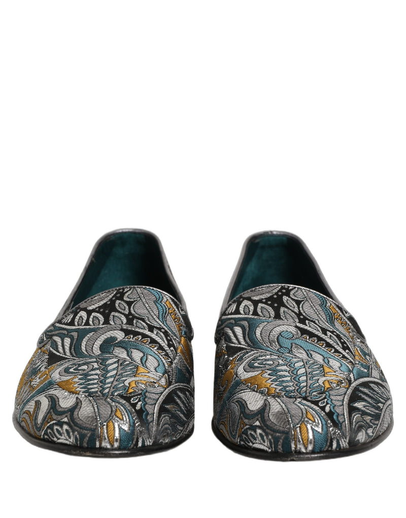 Dolce & Gabbana Multicolor Paisley Brocade Men’s Loafers