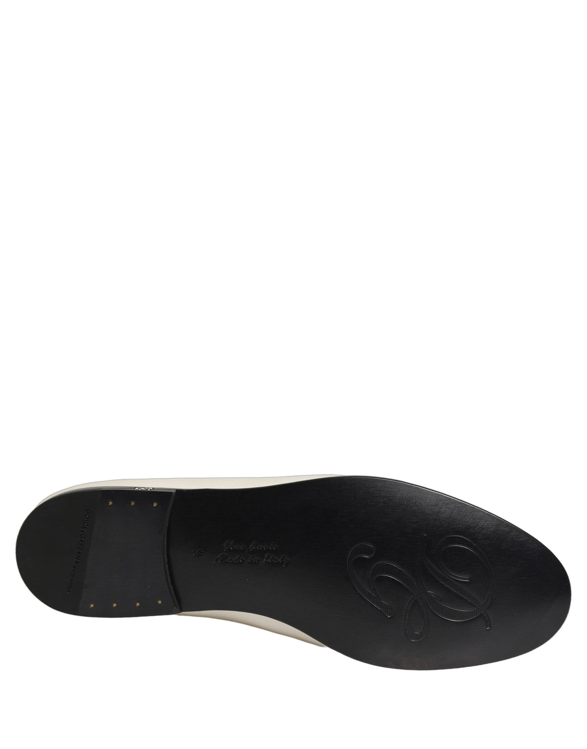 Dolce & Gabbana White Satin Logo Slip-On Loafers for Men