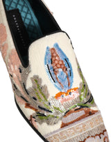Dolce & Gabbana Multicolor Sequin Embroidered Loafers